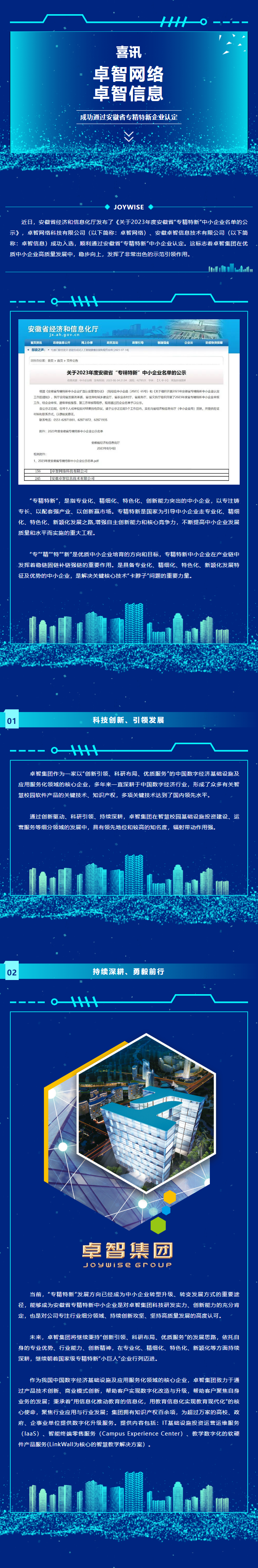 喜訊：卓智網(wǎng)絡(luò)、卓智信息成功通過安徽省專精特新企業(yè)認(rèn)定.png
